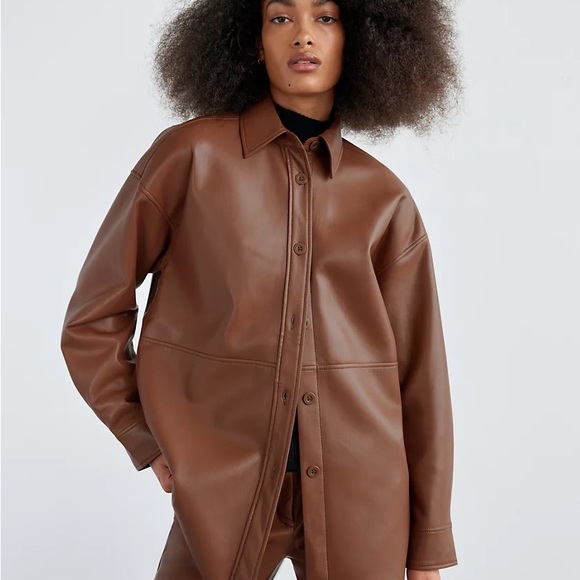 BNWT Babaton Pelli Shirt Jacket, Size Small - Picture 2 of 5